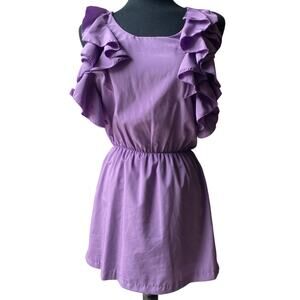 Pink Martini Women's Purple Ruffle Sleeveless Mini Dress Women's Size X-Small